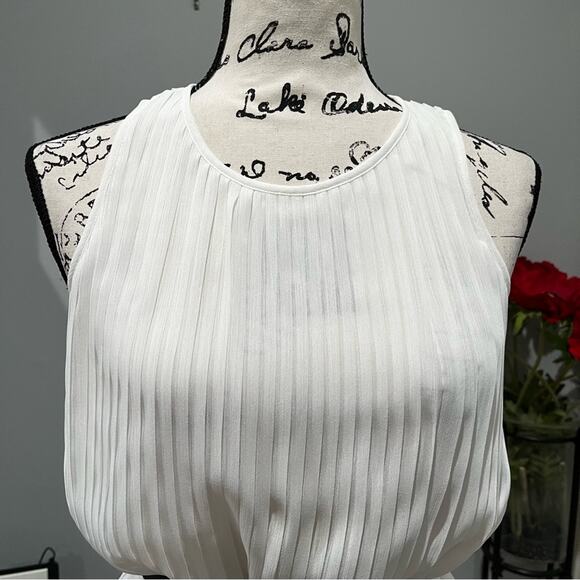 NEW Ann Taylor Belted Longline Sleeveless Pleated Peplum Layering Blouse 2P NWT - Picture 6 of 16